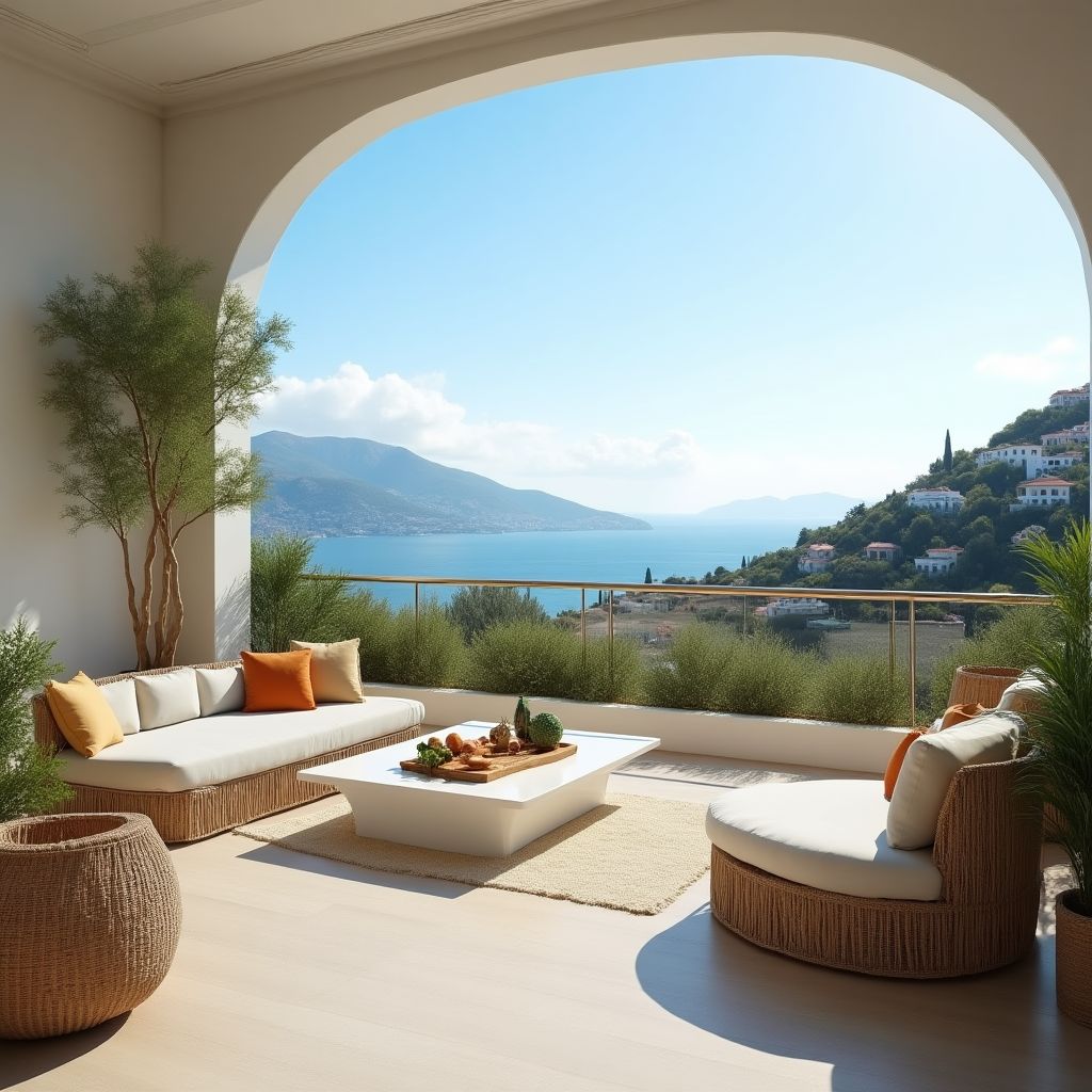 Apartamento mediterráneo con vistas al mar