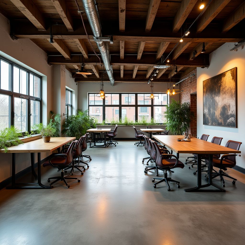 Coworking con diseño industrial